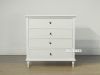 Picture of CAROLINE Ash Veneer 4 Drawer Tallboy (White)