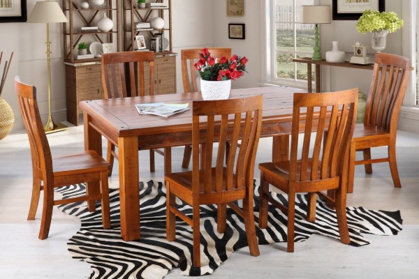 Picture of FOUNDATION 1.8M 7PC Dining Set (Rustic Pine)