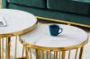 Picture of MONTROSE Marble Top with Golden Legs Side Table - D60
