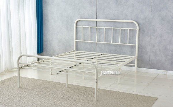 Picture of FLEMINGTON Steel Frame Bed Frame in Queen Size (White)