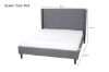 Picture of POOLE Bed Frame in Queen Size (Dark grey)