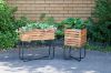 Picture of BISTRO Outdoor Rectangular Wooden Pot/Planter with Steel Legs (62x22x60)