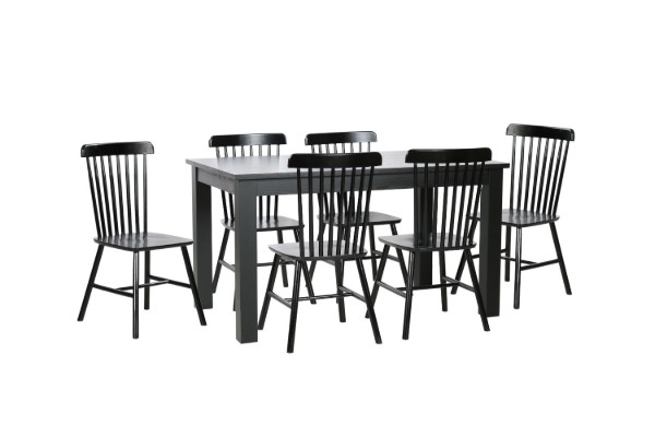 Picture of VICTOR 160 7PC Dining Set (Black)