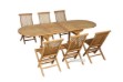 Picture of BALI 7PC Solid Teak Oval Dining Set - (1.6M - 2.4M Extendable Table + 6 Chairs)