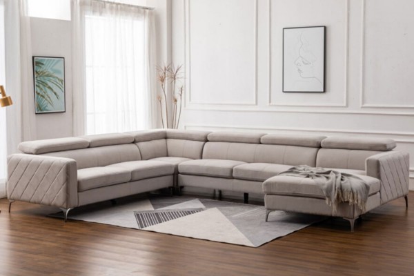 Picture of HOUSTON Memory Foam Sectional Sofa - Chaise Facing Right