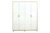 Picture of DUBLIN 4-Door 2-Drawer Wardrobe (White & Oak Colour)