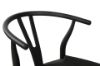 Picture of  WISHBONE Solid Wood Y Replica Chair (Black Frame-Black Seat) - 53x50x79