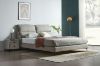 Picture of ROMEO Genuine Leather Queen Size Bed Frame (Light Grey) 