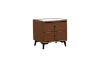 Picture of CUBA 2-Drawer Sintered Stone Top Bedside Table (Brown)