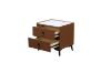Picture of CUBA 2-Drawer Sintered Stone Top Bedside Table (Brown)