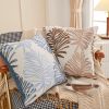 Picture of PALM LEAVES 3D Jacquard Pillow Cushion with Inner (45x45) - Dark Grey