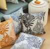 Picture of PALM LEAVES 3D Jacquard Pillow Cushion with Inner (45x45) - Green