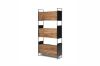 Picture of ELMORE 190x90cm Reclaimed Pine Wood Narrow Iron Shelf