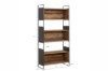 Picture of ELMORE 90x190cm Reclaimed Pine Wood Narrow Iron Shelf