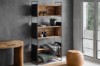 Picture of ELMORE 90x190cm Reclaimed Pine Wood Narrow Iron Shelf