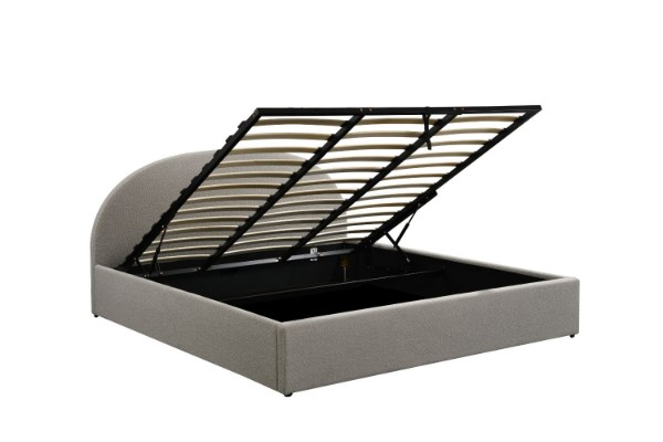 Picture of HOFFMAN Fabric Super King Size Bed Frame with Gas Lift Storage (Grey)
