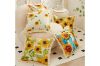 Picture of GOLDEN Sunflower Fringe Trim Cushion with Inner