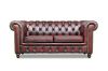 Picture of WILLIFORD 100% Genuine Leather Chesterfield Sofa Range (Maroon) - 2 Seater