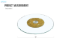 Picture of RORY D80 Round Tempered Glass Lazy Susan Turntable