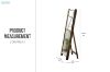 Picture of DANKO Full Length Stand Mirror with Solid Reclaimed Wood Frame (62x165cm)