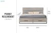 Picture of WESTDEN Storage Bed Frame with LED Lighting Bedside Table Combo Set in Queen /Super King Size