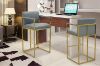 Picture of DAKOTA 78 Bar Height Bar Stool with Arms & Golden Finish Base (Grey)