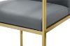 Picture of DAKOTA 78 Bar Height Bar Stool with Arms & Golden Finish Base (Grey)
