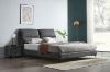 Picture of ROMEO Genuine Leather Queen/King Size Bed Frame (Dark Grey)