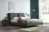 Picture of ROMEO Genuine Leather Bed Frame in King Size (Dark Grey)