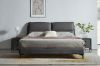 Picture of ROMEO Genuine Leather Bed Frame (Dark Grey) - Queen