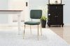 Picture of LASKY Gold Frame Fabric Dining Chair (Green)