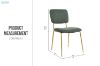 Picture of LASKY Gold Frame Fabric Dining Chair (Green)