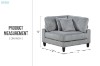 Picture of VIANNA Corduroy Sectional Modular Sofa Range (Grey) - 3PC Big Combo Set 