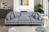 Picture of VIANNA Corduroy Sectional Modular Sofa Range (Grey) - Corner