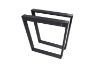 Picture of SynergyPlus H74 Trapezoid Metal Table Legs With 180 Support Bracket