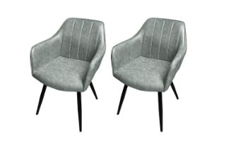Picture of CAMILLE Arm Dining Chair (Green) - 2 Chairs in 1 Carton