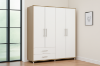 Picture of DUBLIN 4-Door 2-Drawer Wardrobe (White & Oak Colour)