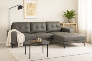 Picture of AMIRA 100% Genuine Leather Sectional Sofa -Chaise Facing Right