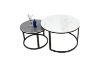Picture of TOBIA White & Grey Sintered Stone Nesting Table Set