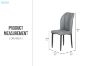 Picture of MIKASA 120 Sintered Stone Top 5PC Dining Set (Grey Table + 4 Dark Grey Chairs)
