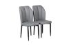 Picture of MIKASA 120 Sintered Stone Top 5PC Dining Set (Grey Table + 4 Dark Grey Chairs)