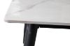 Picture of MIKASA 120 Sintered Stone Top 5PC Dining Set (Crisp-White Table + 4 Light Grey Chairs)