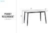 Picture of MIKASA 120 Sintered Stone Top 5PC Dining Set (Crisp-White Table + 4 Dark Grey Chairs)