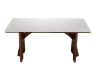 Picture of NATALIE 160 Dining Table with Natural White Stone Top & Solid Wood Base