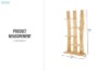 Picture of 650-007 100x200cm Handmade Solid Teak Wood 4-Tier Shelf