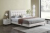 Picture of AUGUSTA Genuine Leather Bed Frame in King  Size (Light Grey)
