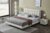 Picture of AUGUSTA Genuine Leather Bed Frame in King  Size (Light Grey)
