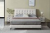 Picture of AUGUSTA Genuine Leather Bed Frame in King  Size (Light Grey)