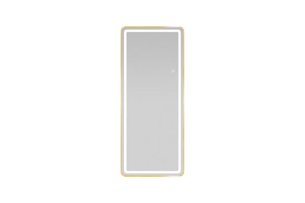 Picture of 339-017 H160 Golden Rounded Rectangle Mirror with LED Light