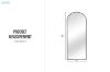 Picture of 339-037 H162 Black Arch Aluminum Alloy Stand Mirror